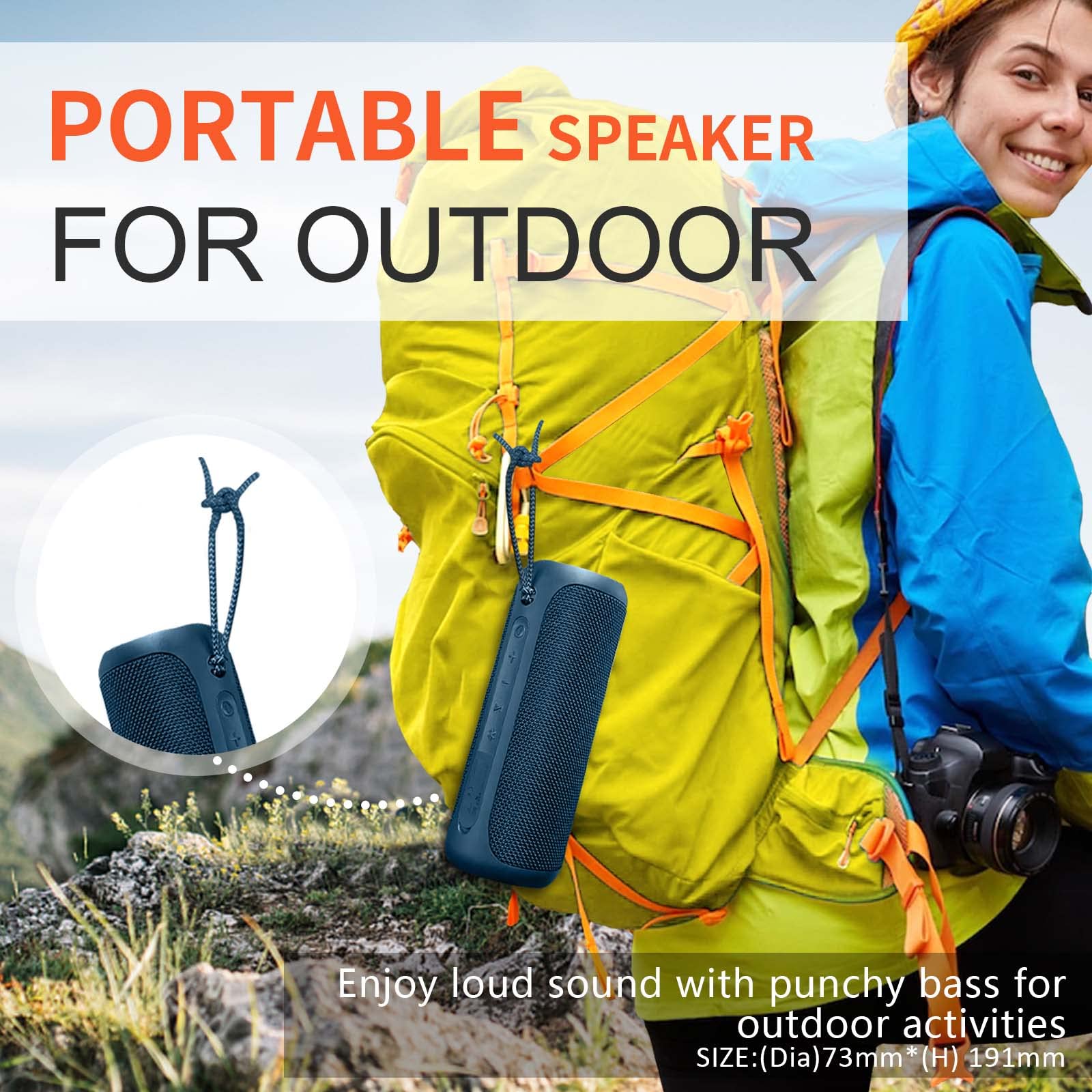 Portable Bluetooth Speaker, Ipx7 Waterproof Wireless Bluetooth Speaker, Bassboom Technology, 25W Loud Stereo Sound, Led Light Wi